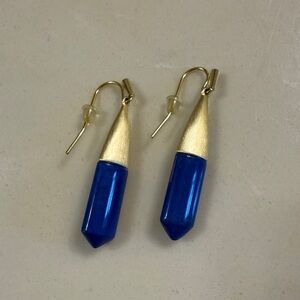Kendra Scott Freida Blue and Gold Drop Earrings